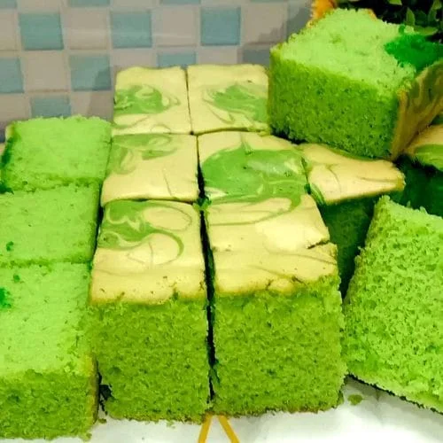 Resipi kek pandan santan daripada lia kitchen