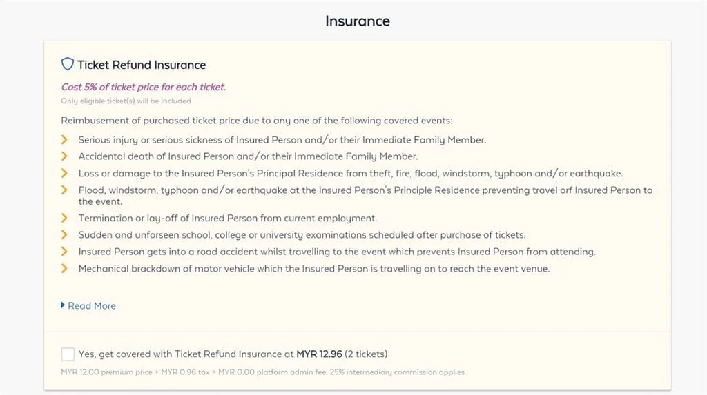 Ticket Refund Insurance