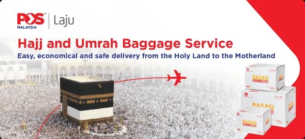Pos Laju Haji 2025: Kirim bagasi dari Mekah & Madinah ke Malaysia