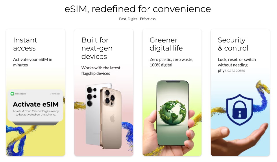 eSIM CelcomDigi boleh didapatkan secara dalam talian