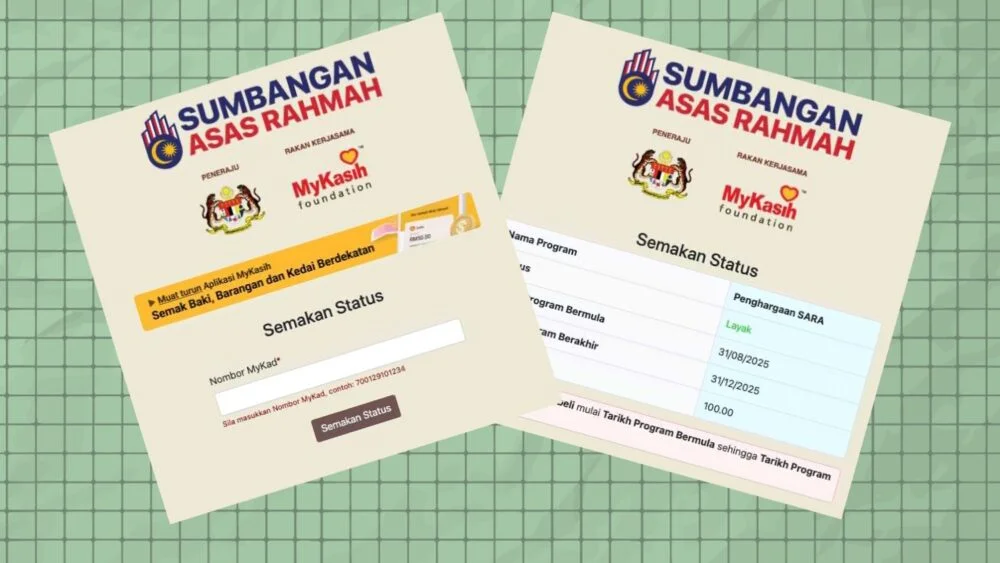 Cara semak SARA RM100 one-off di laman MyKasih