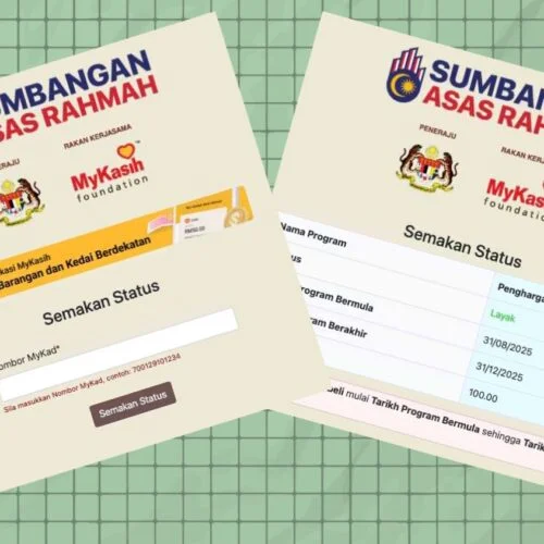 Cara semak SARA RM100 one-off di laman MyKasih