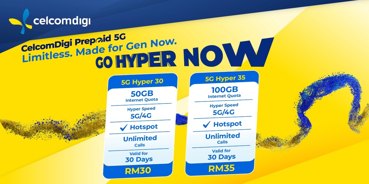 CelcomDigi Prepaid 5G. Limitless. Made For Gen Now.