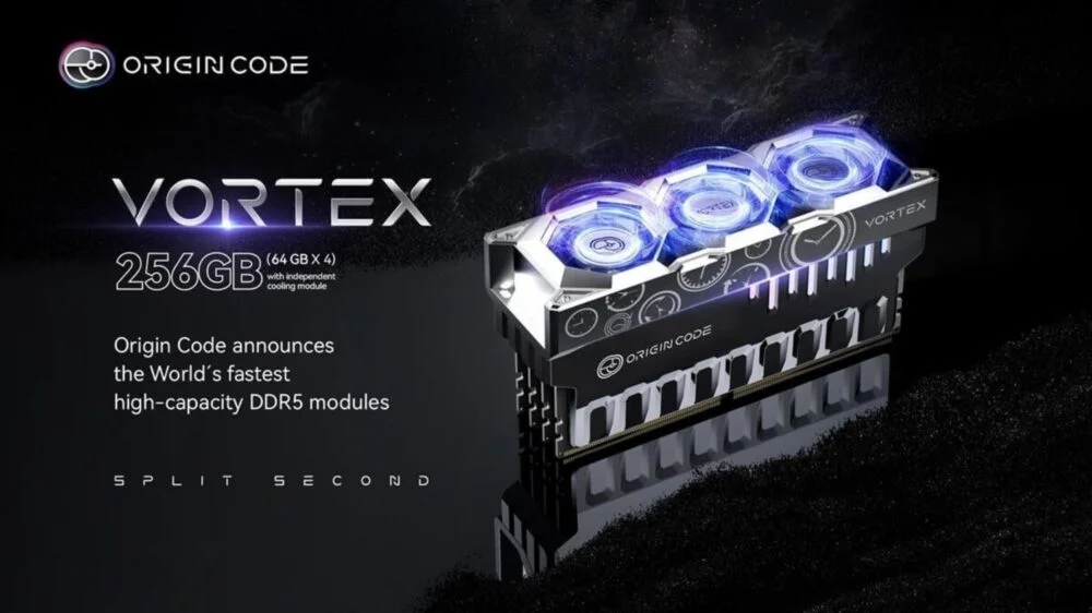 Origin Code VORTEX DDR5: RAM dengan tiga kipas penyejuk