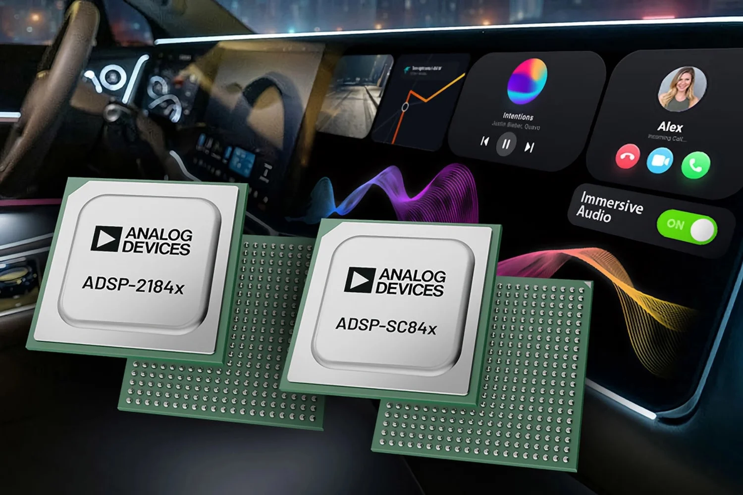 Cadence dan Analog Devices memperkenalkan SHARC-FX, DSP automotif baharu dengan prestasi sehingga 5X lebih tinggi untuk audio dan AI dalam kereta.