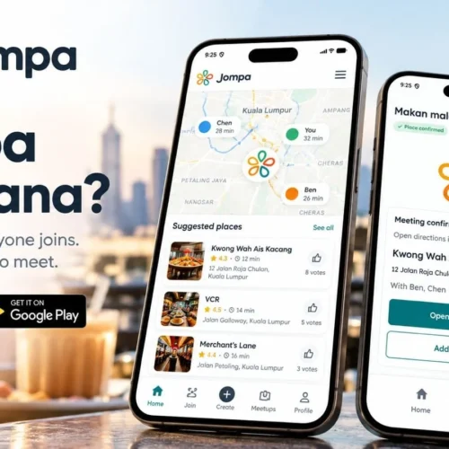 Jompa app percuma yang bantu anda cari tempat lepak paling adil untuk semua berdasarkan masa perjalanan, bukan sekadar jarak.